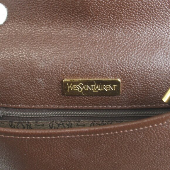 SAINT LAURENT Brown Leather Shoulder Bag - Picture 8 of 10